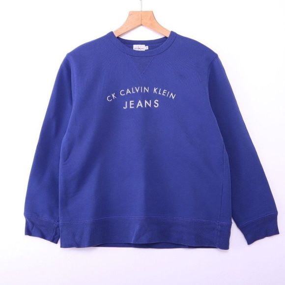 CALVIN KELIN JEANS Logo Blue Sweatshirt - Picture 1 of 6